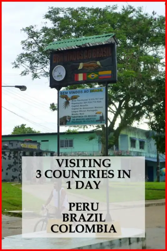 The 3-point border of Leticia - Colombia, Tabatinga - Brazil, Santa Rosa - Peru