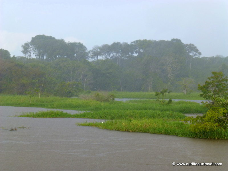 Rain over Amazon. Tabatinga - Manaus boat ride