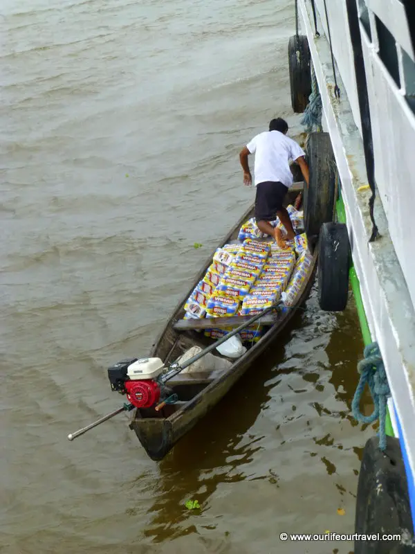 How many crates of beer can you fit into your little boat? Tabatinga - Manaus boat ride