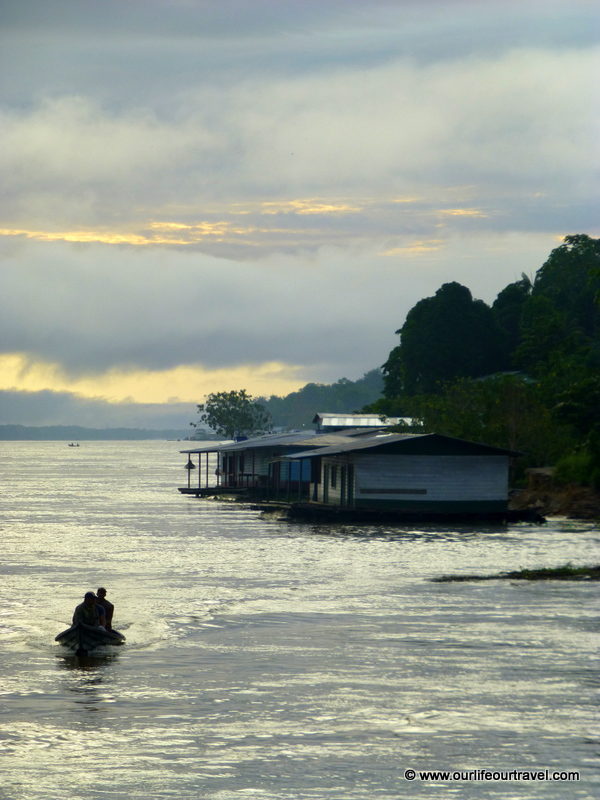 Sunset on the Amazon. Tabatinga - Manaus boat ride