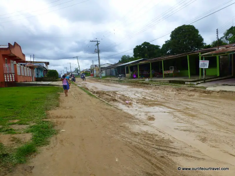 Roads in Tabatinga were terrible