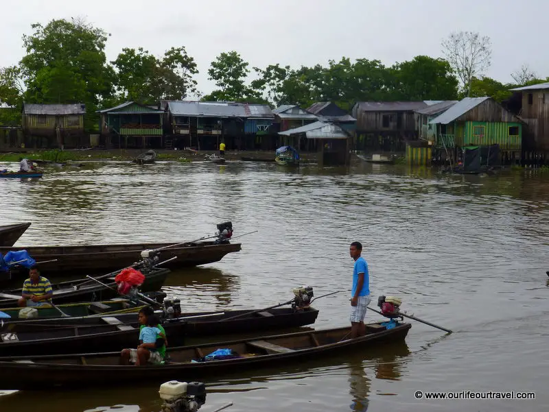 You can rent a boat to Santa Rosa, Peru.