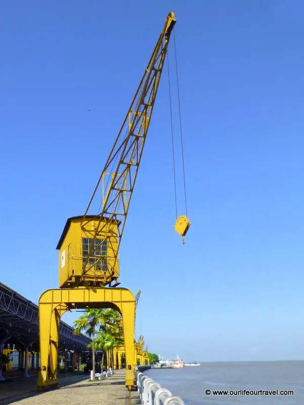 Crane in the port of Belém, Amazonia, Brazil