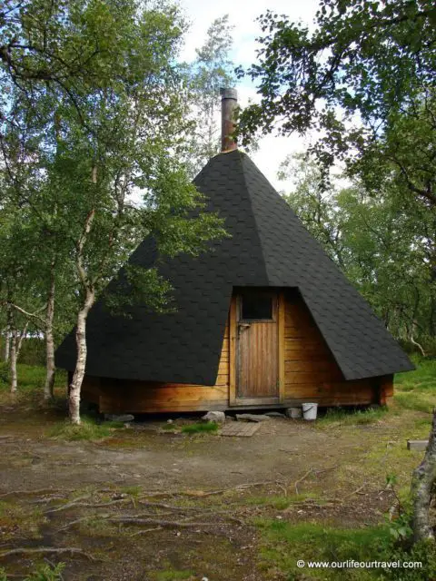 A closed Lapp hut from outside, Finland