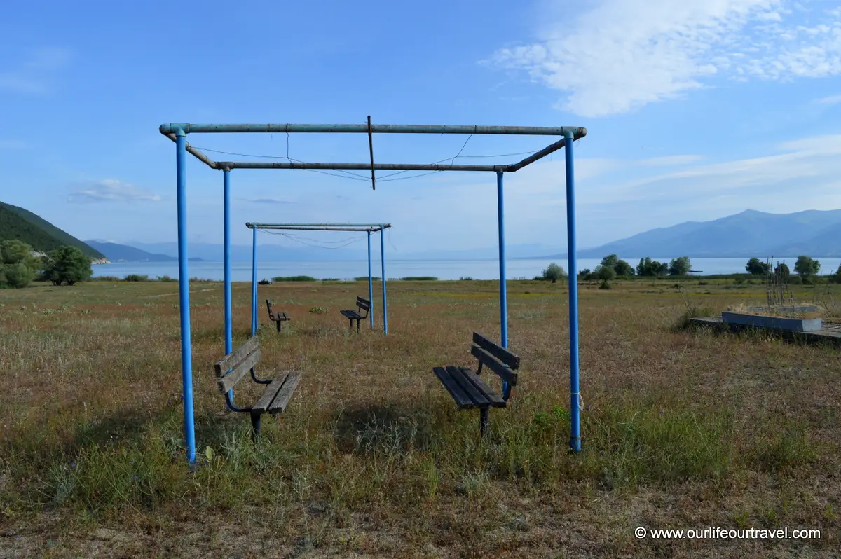 Abandoned restaurant at Prespa Lake