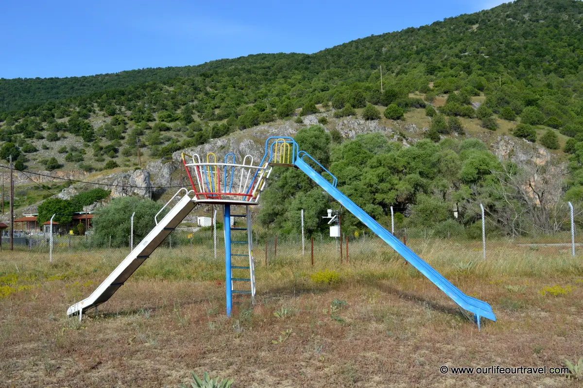 Abandoned restaurant at Prespa Lake