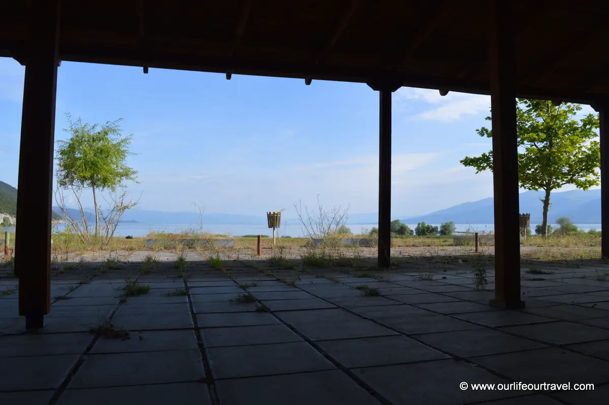 Abandoned restaurant at Prespa Lake