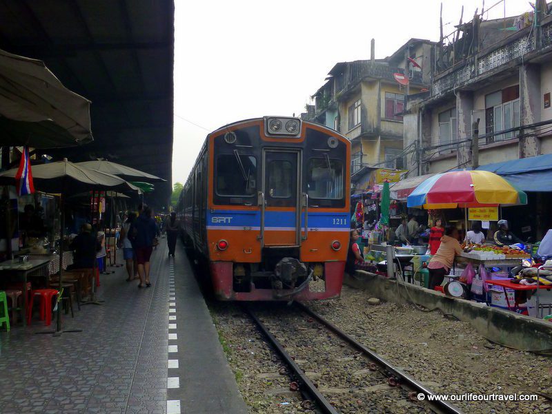 On the way to Maeklong Train Market - Bangkok, Train Market Thailand