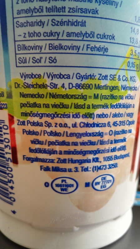 Foreign products: even yogurt is brought from Poland or Germany.