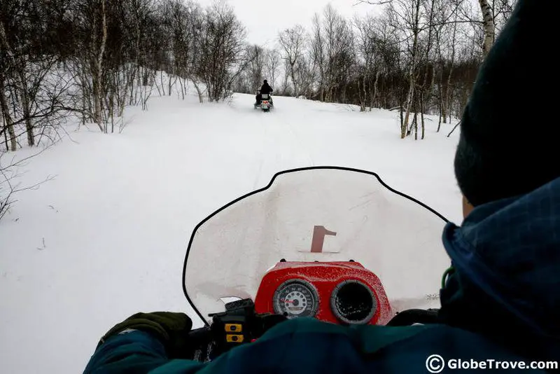 Snow mobile in Murmansk, Russia