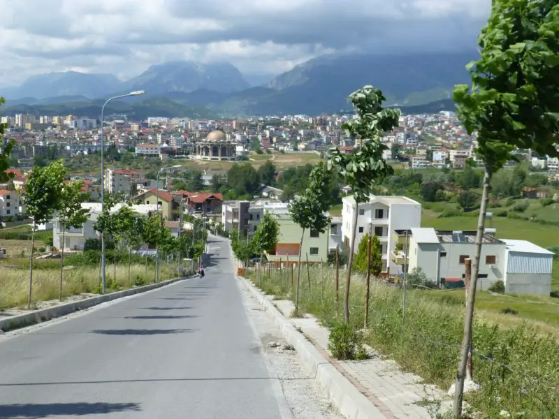 Tirana, Albania. View to the city from the outskirts.