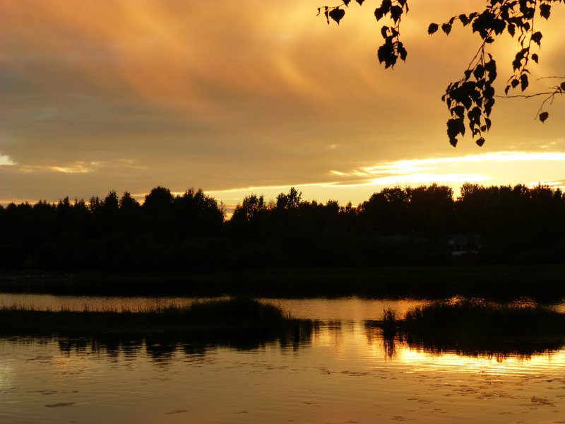 Sunset in Joensuu, Finland. 
