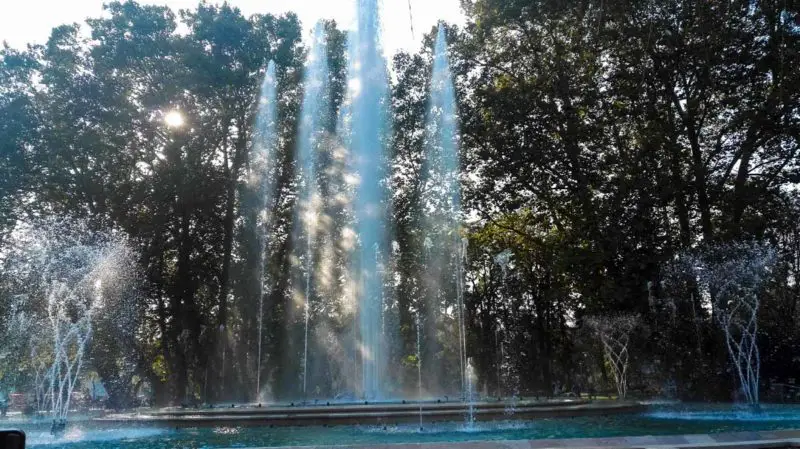 Music fountain at Margaret Island, Budapest