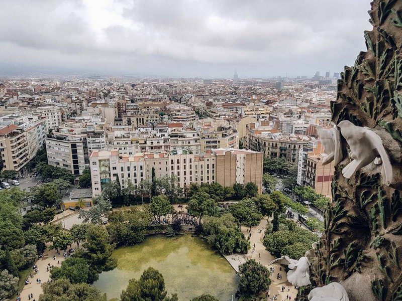 View from the Sagrada Familia in Barcelona, Spain