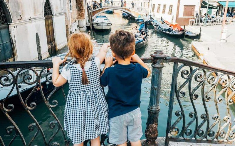 Kids in Venice , Italy