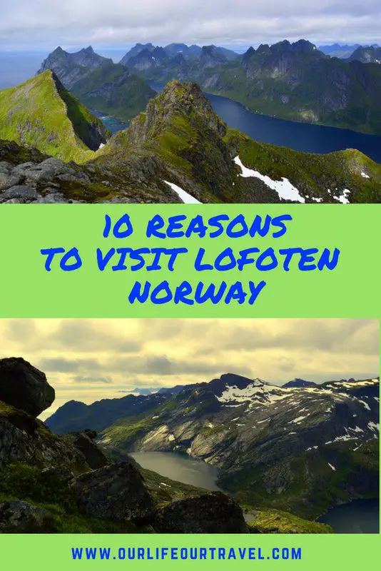 Check out the best place in Norway! The fjords and mountains give a stunning background to all your Lofoten pictures. Add to your bucket list, NOW! #lofoten #norway #mustsee #bucketlist #summer #hike #photos