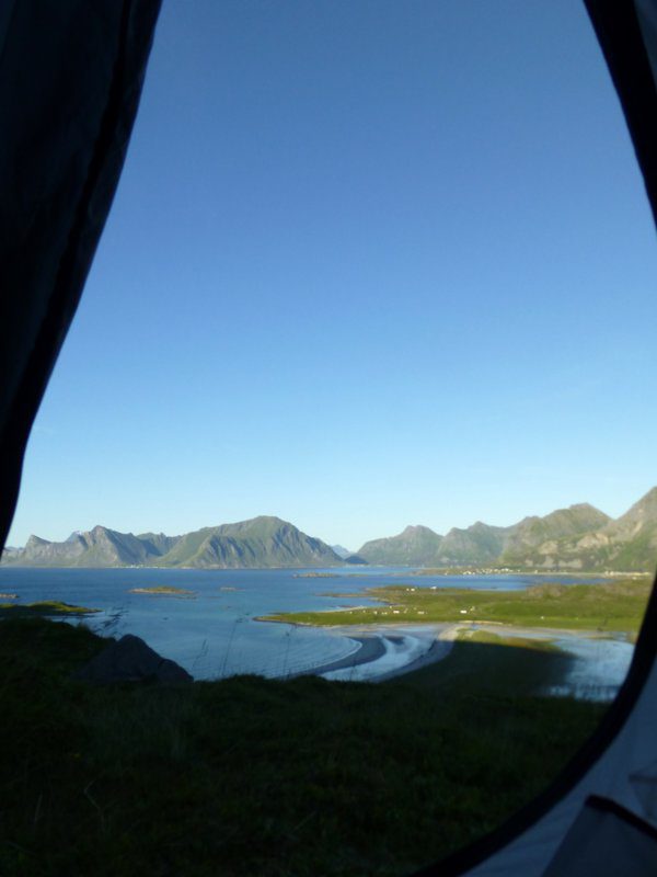 Tenting in Lofoten, Norway.