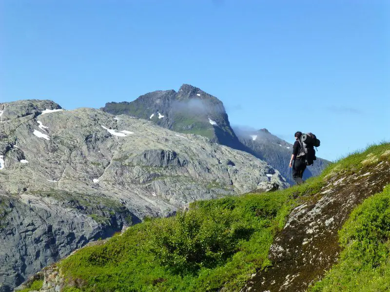 Hiking the ridges in Northern Norway.
