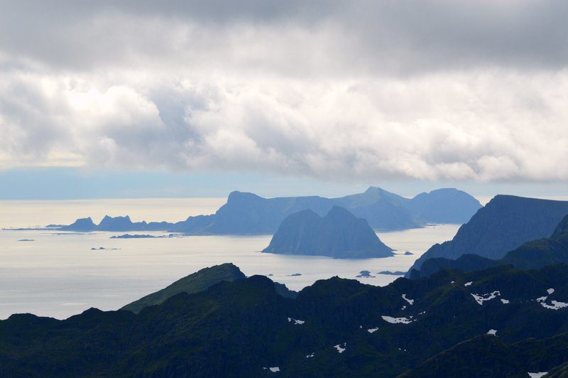 fjord view in Norway. Lofoten islands.