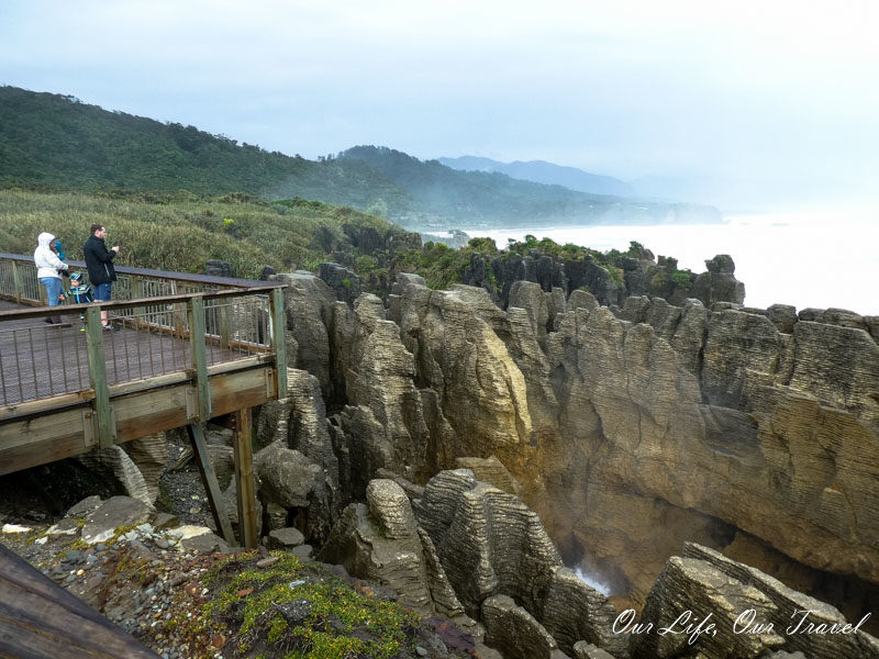 Visiting with kids the pancake rocks in NZ