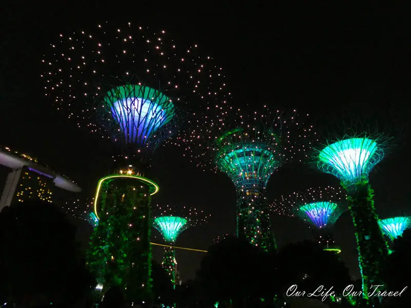 Supertree Grove at night