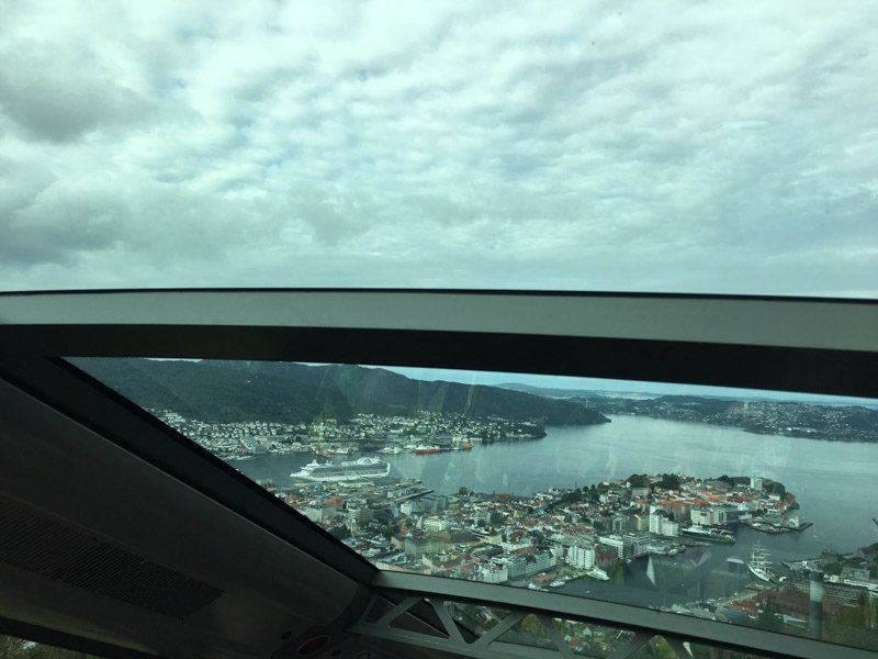 View from the funicular in Bergen