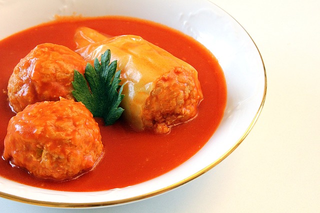 Stuffed pepper - traditional Hungarian food you can buy in Budapest