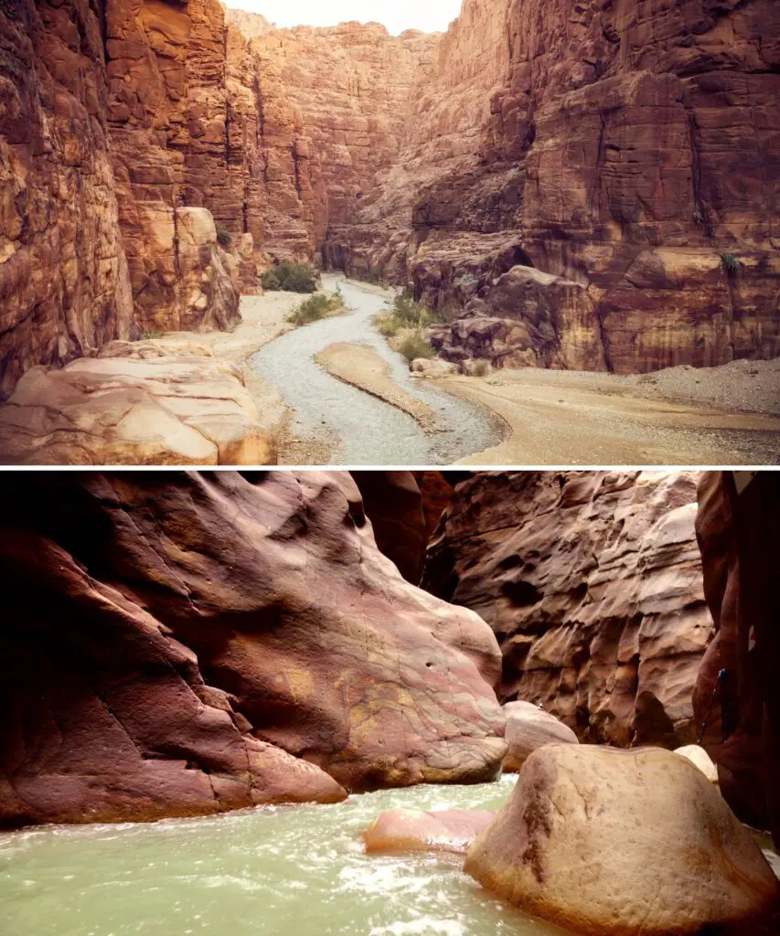 wadi mujib hike - siq trail canyon